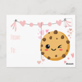 Vertikales Lächeln Cookie Lehrer Danke Karte (Rückseite)