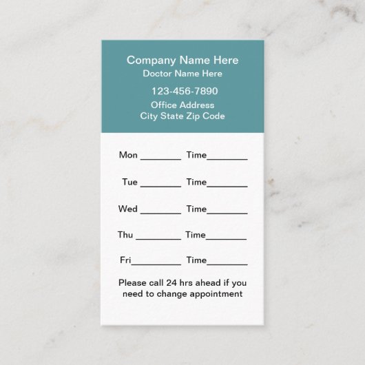 Vertikales Layout der Karten für die medizinische  (Vorderseite)