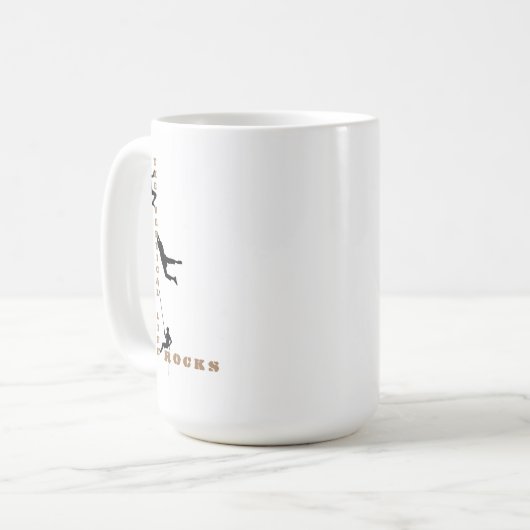Vertikales Leben - Felsenkletterdesign Kaffeetasse (Vorderseite Links)