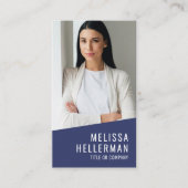 Vertikales Logo für den QR-Code für das blaue zeit Visitenkarte (Vorderseite)