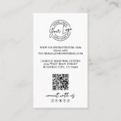 Vertikales Logo für QR-Unternehmen mit beruflichem Visitenkarte (Rückseite)
