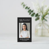 Vertikales Logo für QR-Unternehmen mit beruflichem Visitenkarte (Stehend Vorderseite)