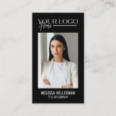 Vertikales Logo für QR-Unternehmen mit beruflichem Visitenkarte (Vorderseite)