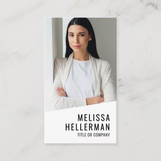 Vertikales Logo für QR-Unternehmen mit beruflichem Visitenkarte (Vorderseite)