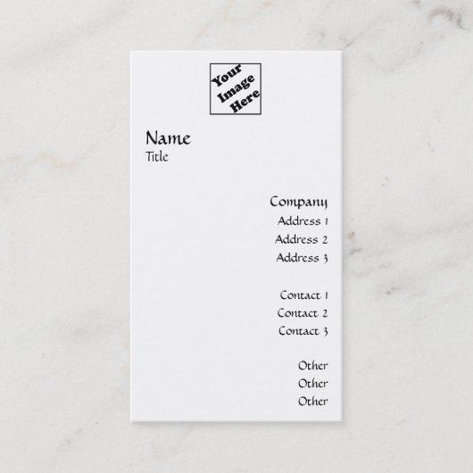 Vertikales Logo machen 2 glatt Visitenkarte (Vorderseite)