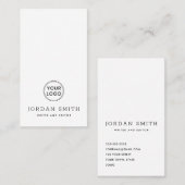 Vertikales Logo modern minimalistisch beruflich Visitenkarte (Vorne/Hinten)