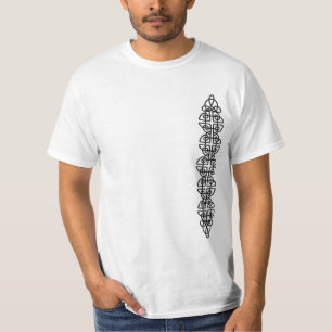 Vertikales Metallkeltischer Knoten-Streifen T-Shirt