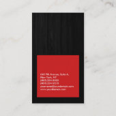 Vertikales, modernes Grauholz, beruflich Visitenkarte (Rückseite)