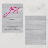 Vertikales, modernes Holz-Hintergrundbild Visitenkarte (Vorne/Hinten)