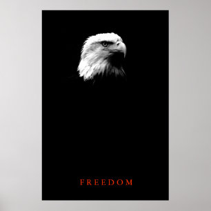 Vertikales Motivierend FREEDOM Bald Eagle Poster