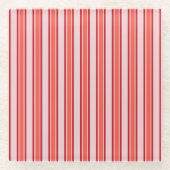 Vertikales Muster in Rosa Glasuntersetzer (Vorderseite)