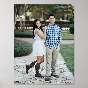 Vertikales Portrait der Skript-Liebe Foliendrucke