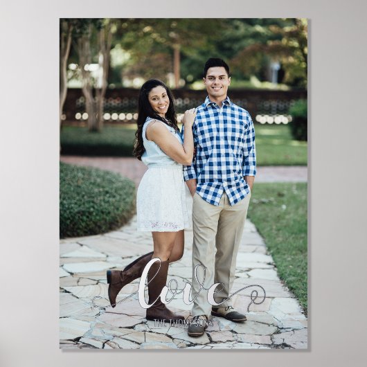 Vertikales Portrait der Skript-Liebe Foliendrucke (Vorderseite)