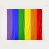 Vertikales Rainbow Pride-Flag Wandteppich (Vorderseite (Horizontal))