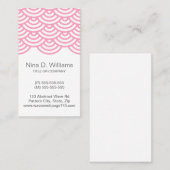 Vertikales, rosa japanisches Wellenmuster Visitenkarte (Vorne/Hinten)