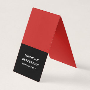 Vertikales Rot-Schwarz Abstrakt Modern Stylisch Tr Visitenkarten