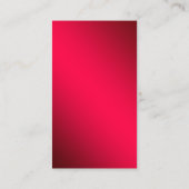 Vertikales Rotes Weiß Minimalistisch Modernes Schl Visitenkarte (Rückseite)