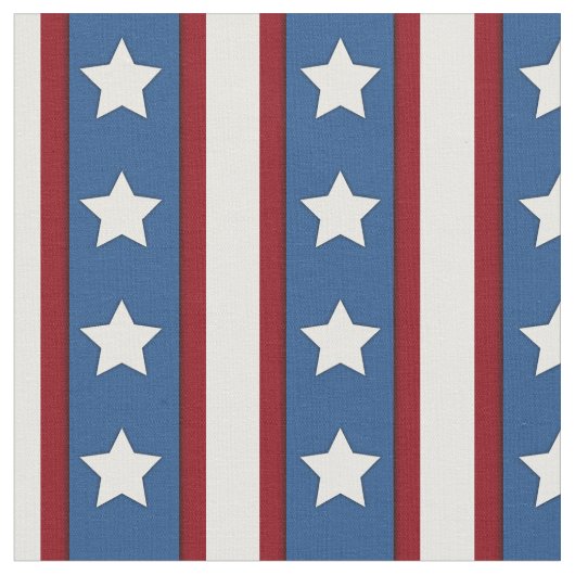 Vertikales rotes weißes Blau der Sterne u. der Stoff (Nahaufnahme)