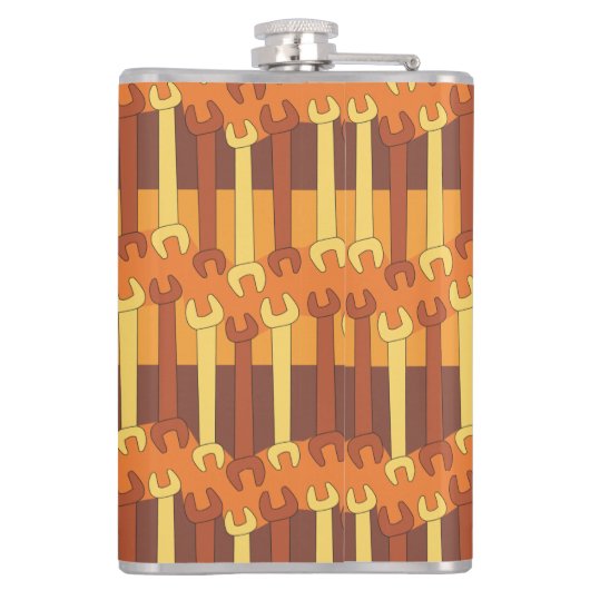 Vertikales Schraubenmuster Flachmann (Rückseite)