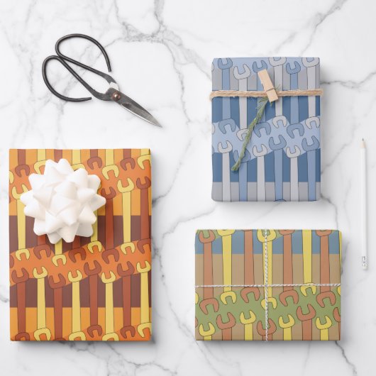 Vertikales Schraubenziehpapier Geschenkpapier Set (Vorderseite)
