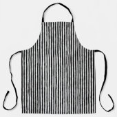 Vertikales Schwarz-Weiß-BW-Muster des Retro-Streif Schürze (Vorderseite)
