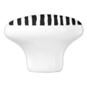 Vertikales schwarzes und weißes BW-Muster für Retr Keramikknauf (Seitenansicht)