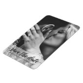 Vertikales Schwarzweiß-Foto Save the Date Magnet (Linke Seite)