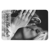 Vertikales Schwarzweiß-Foto Save the Date Magnet (Horizontal)