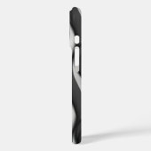 Vertikales Schwarzweißmuster Case-Mate iPhone Hülle (Rückseite / Links)