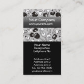 Vertikales Set der Tasten Visitenkarte (Vorderseite)