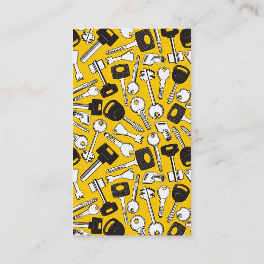 Vertikales Set der Tasten Visitenkarte (Rückseite)