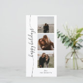 Vertikales Skript-Foto Strip Feiertagskarte (Stehend Vorderseite)