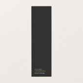 Vertikales Sonderschwarz beruflich schlicht modern Visitenkarten (Außenseite Aufgefaltet)