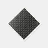 Vertikales Streifen-Papier in Schwarz und Weiß Serviette (Ecke)