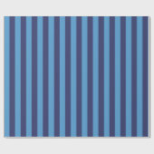 Vertikales Streifenmuster in fett blau Geschenkpapier (Flach)