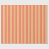 Vertikales Streifenmuster in Lachs und Apricot Geschenkpapier (Flach)