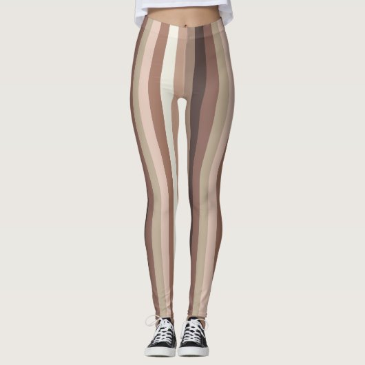 Vertikales Streifenmuster Leggings (Vorderseite)