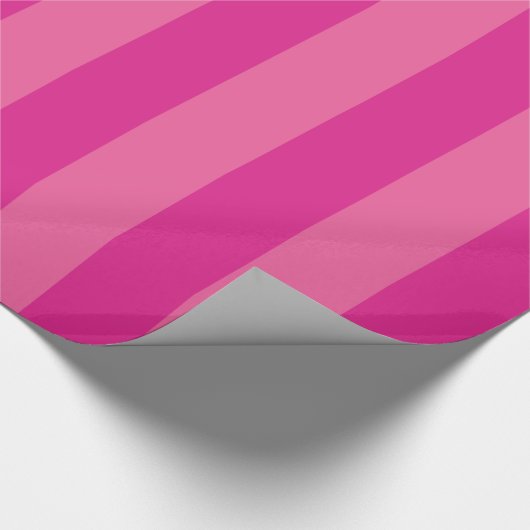 Vertikales Streifenmuster mit Hot Pink Geschenkpapier (Ecke)