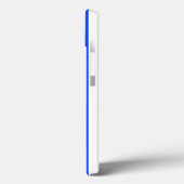 Vertikales Stricksegler Blau- und Weißmuster Case-Mate iPhone Hülle (Rückseite / Links)