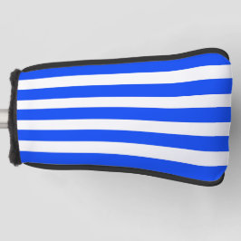 Vertikales Stricksegler Blau- und Weißmuster Golf Headcover