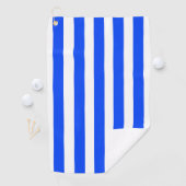 Vertikales Stricksegler Blau- und Weißmuster Golfhandtuch (Insitu)