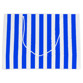 Vertikales Stricksegler Blau- und Weißmuster Große Geschenktüte