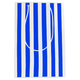 Vertikales Stricksegler Blau- und Weißmuster Mittlere Geschenktüte