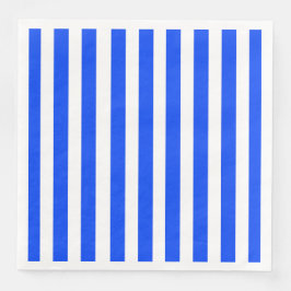 Vertikales Stricksegler Blau- und Weißmuster Serviette