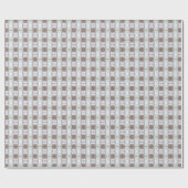 Vertikales Tan Chain Blue Diamant Wrapping Paper Geschenkpapier (Flach)