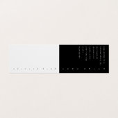 Vertikales Textdesign Visitenkarten (Außenseite Aufgefaltet)