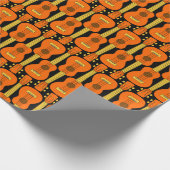 Vertikales Ukulele-Muster Geschenkpapier (Ecke)