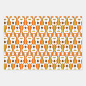 Vertikales Ukulele-Muster Geschenkpapier Set (Vorderseite 2)