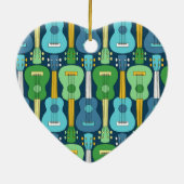 Vertikales Ukulele-Muster Keramik Ornament (Hinten)