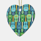 Vertikales Ukulele-Muster Keramik Ornament (Links)